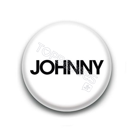 Badge : Johnny, fond blanc 1