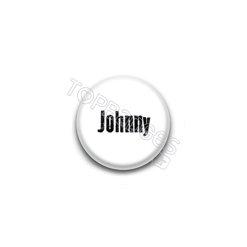 Badge : Johnny H, fond blanc 2