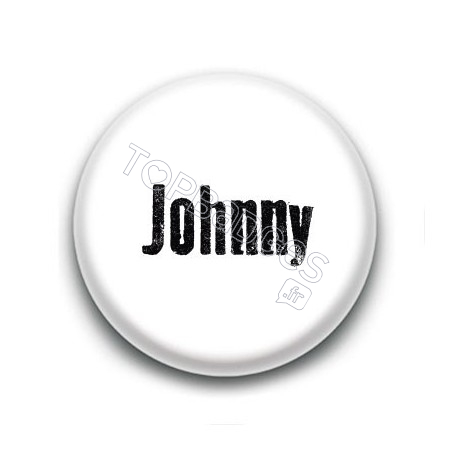 Badge : Johnny H, fond blanc 2