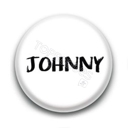 Badge : Johnny H, fond blanc 3