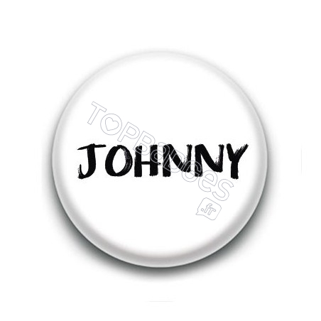 Badge : Johnny H, fond blanc 3