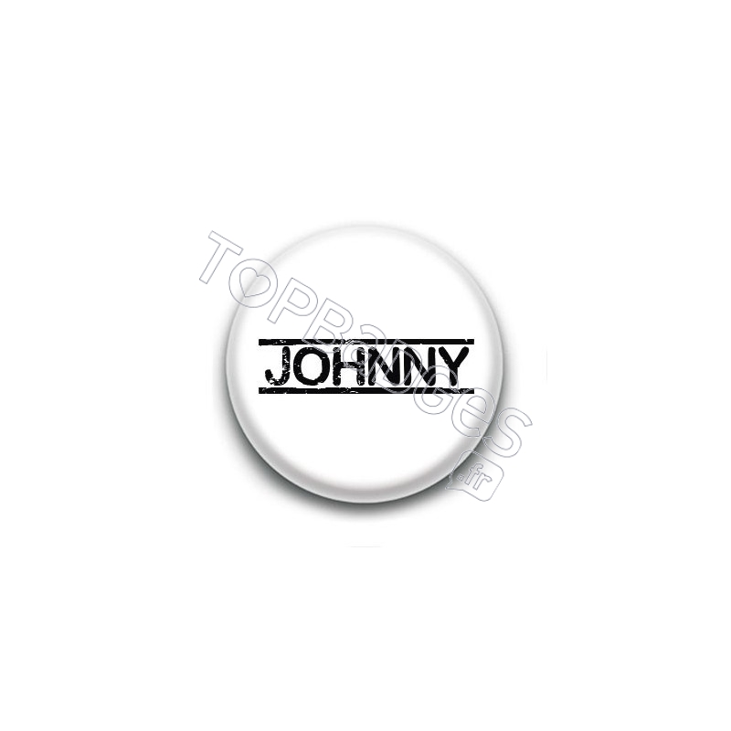 Badge : Johnny H, fond blanc 4