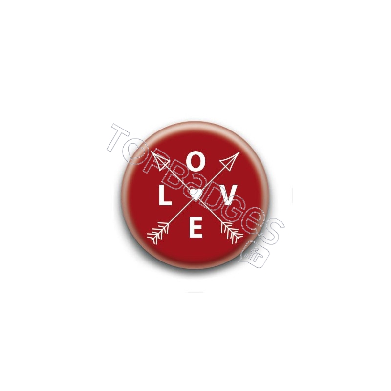 Badge LOVE Rouge