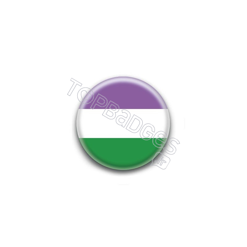 Badge : Drapeau genderqueer