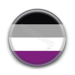 Badge : Drapeau asexuel