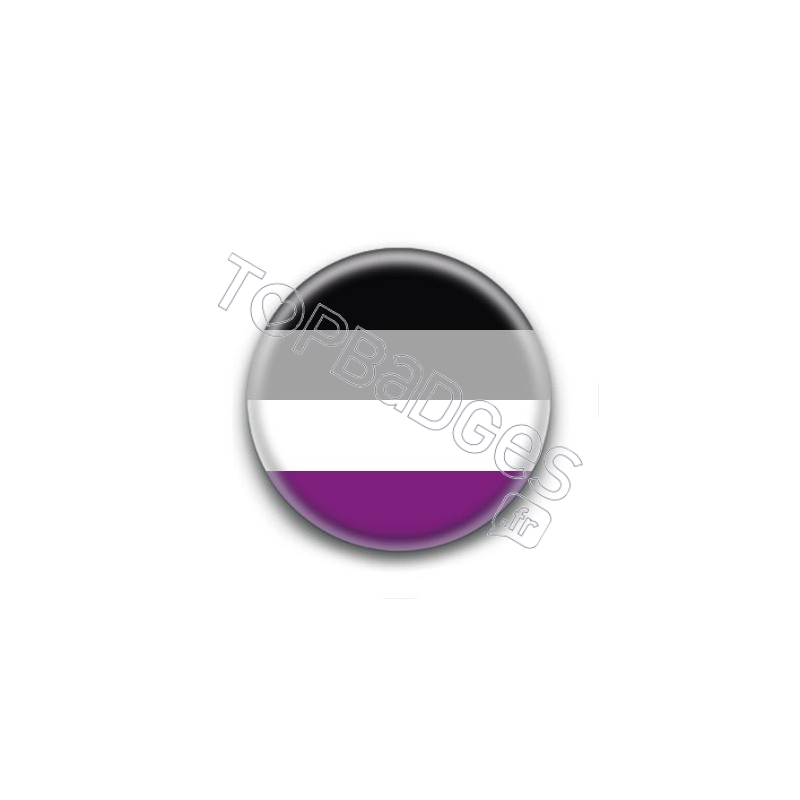 Badge : Drapeau asexuel