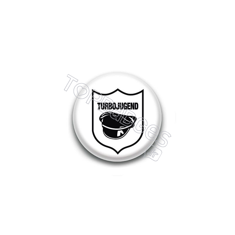 Badge : Turbojugend, blanc