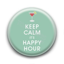 Badge Keep Calm & Happy Hour