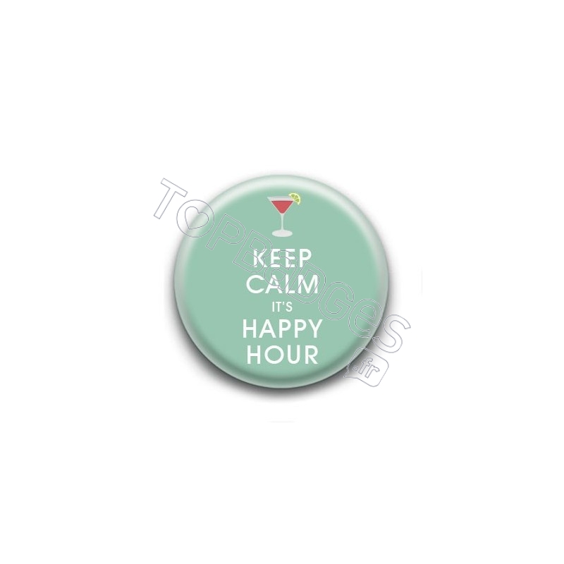 Badge Keep Calm & Happy Hour