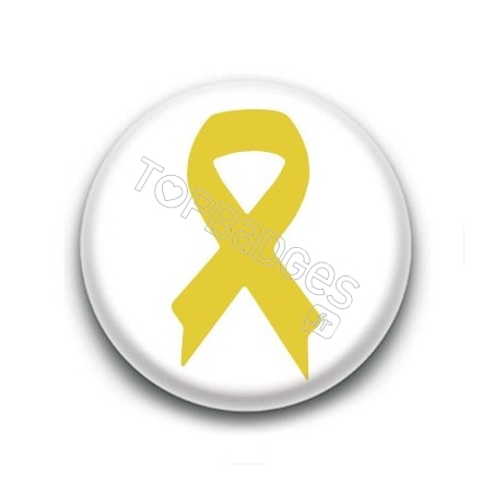 Badge : Ruban jaune, soutien aux Catalans