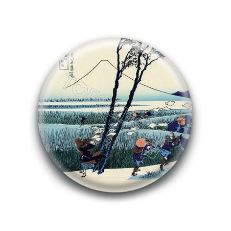 Badge : Prospecteurs, estampe japonaise