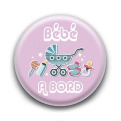 Badge Bébé à Bord Rose