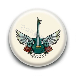 Badge Tatoo Rock Guitare