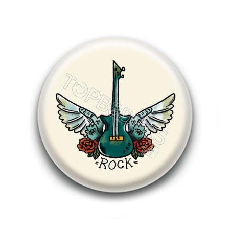 Badge Tatoo Rock Guitare