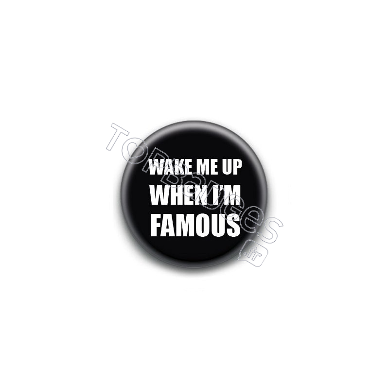 Badge : Wake me up when i'm famous