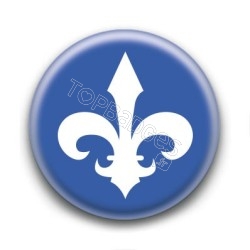 Badge Lys Blanc Québec
