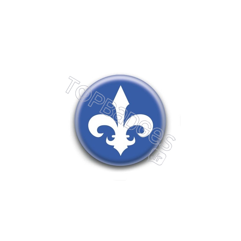 Badge Lys Blanc Québec