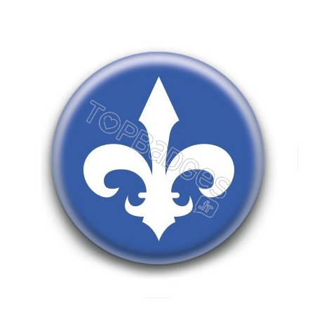 Badge Lys Blanc Québec