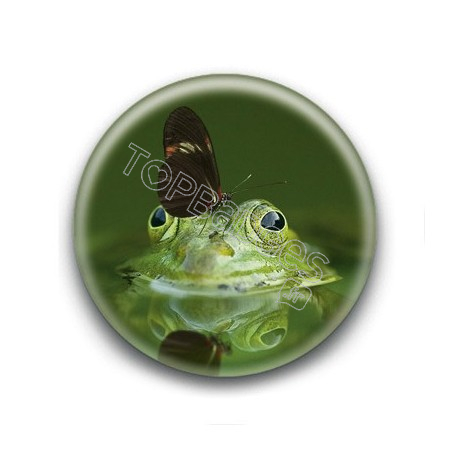 Badge Grenouille Papillon