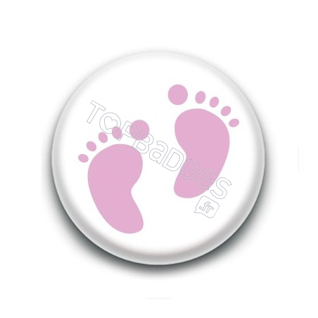 Badge Petits Pieds Roses