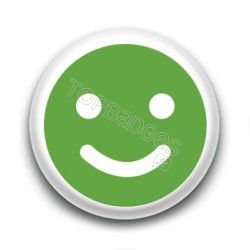 Badge : Smiley satisfait