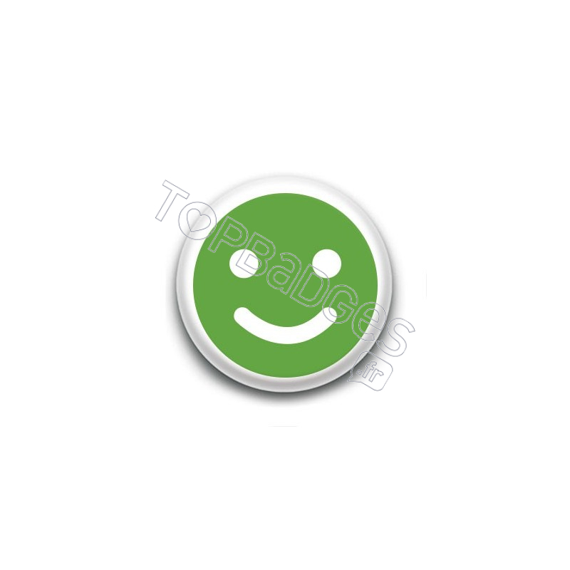 Badge : Smiley satisfait