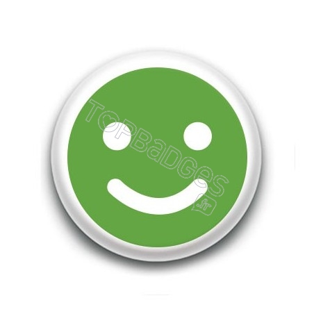 Badge : Smiley satisfait