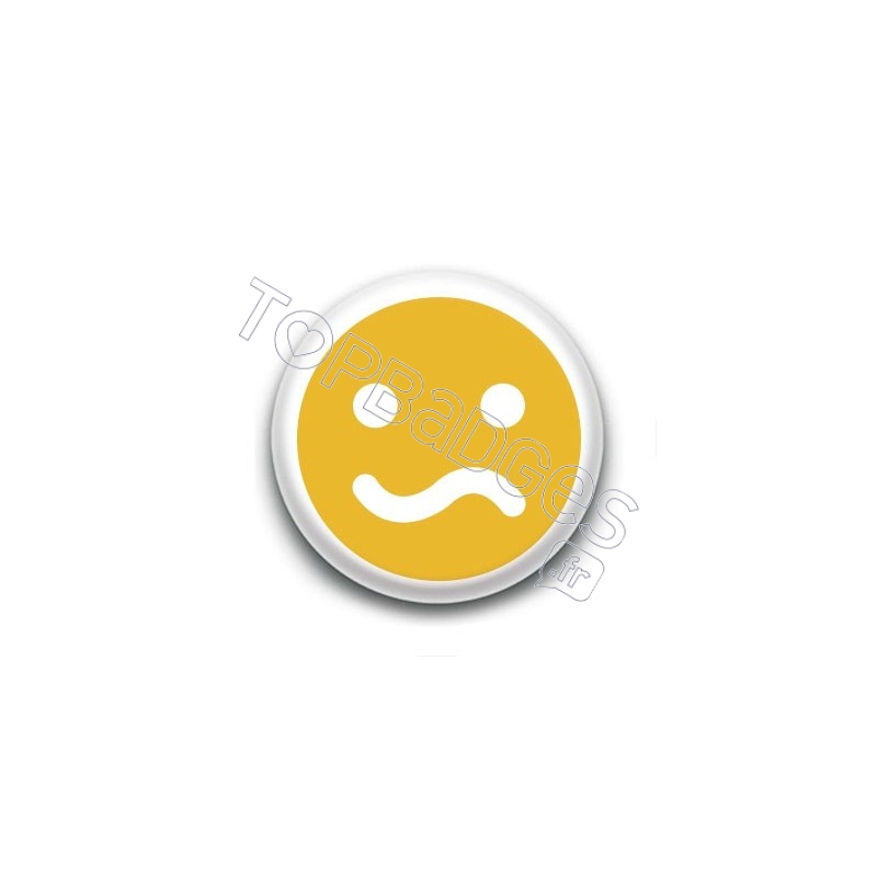 Badge : Smiley peu satisfait