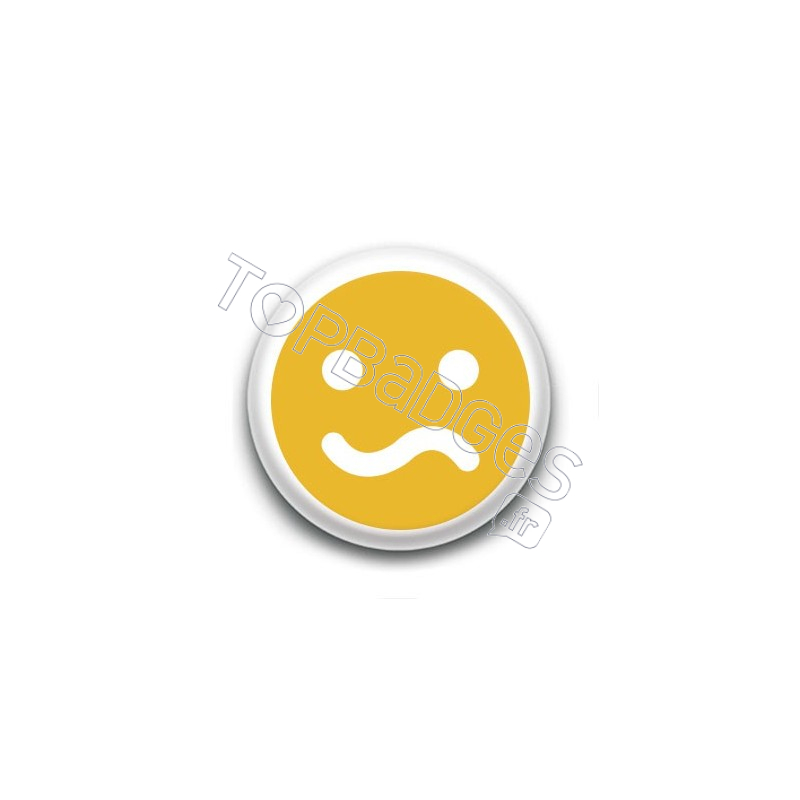 Badge : Smiley peu satisfait