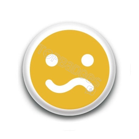Badge : Smiley peu satisfait
