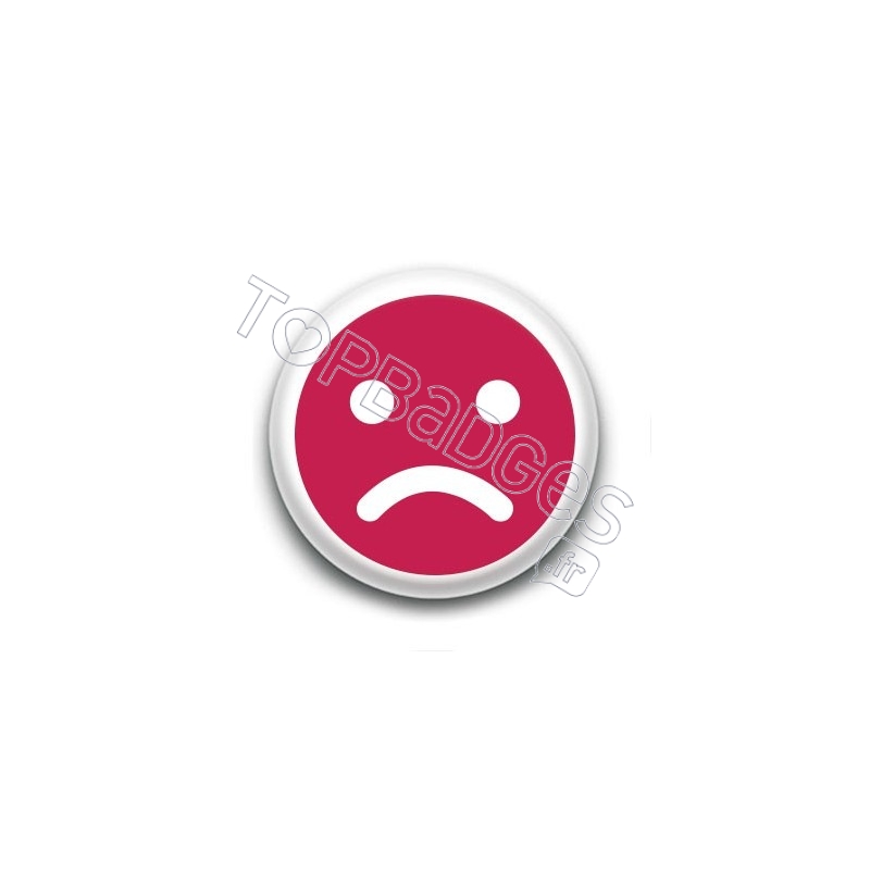 Badge : Smiley insatisfait