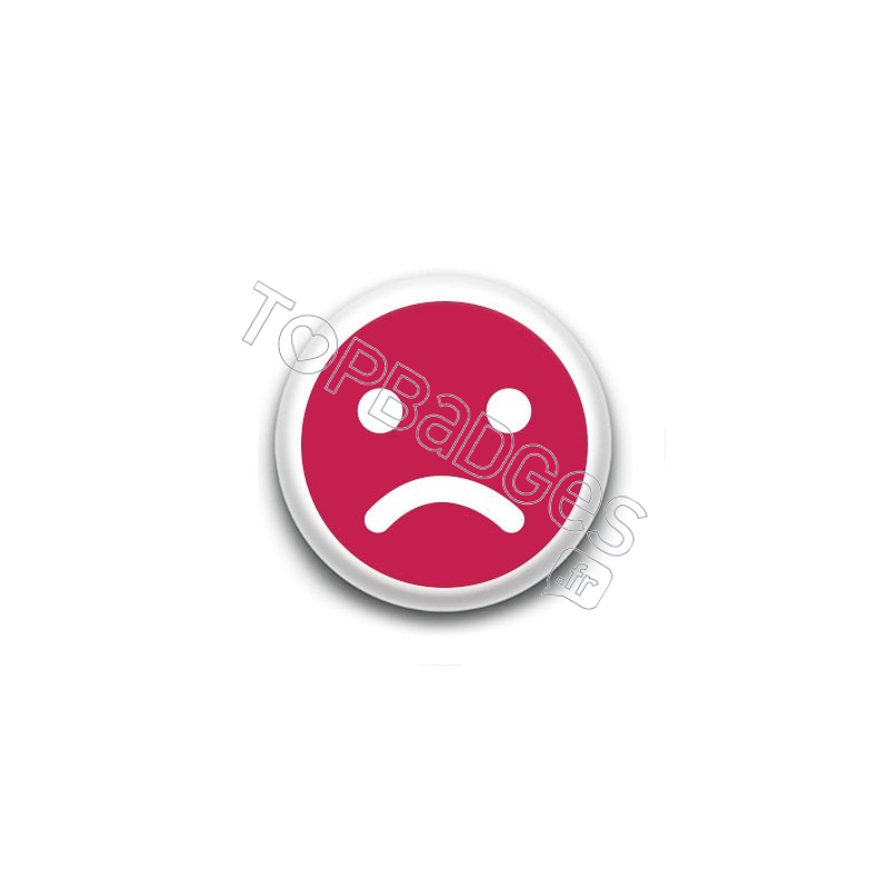 Badge : Smiley insatisfait