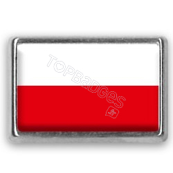 Pins rectangle : Drapeau Pologne