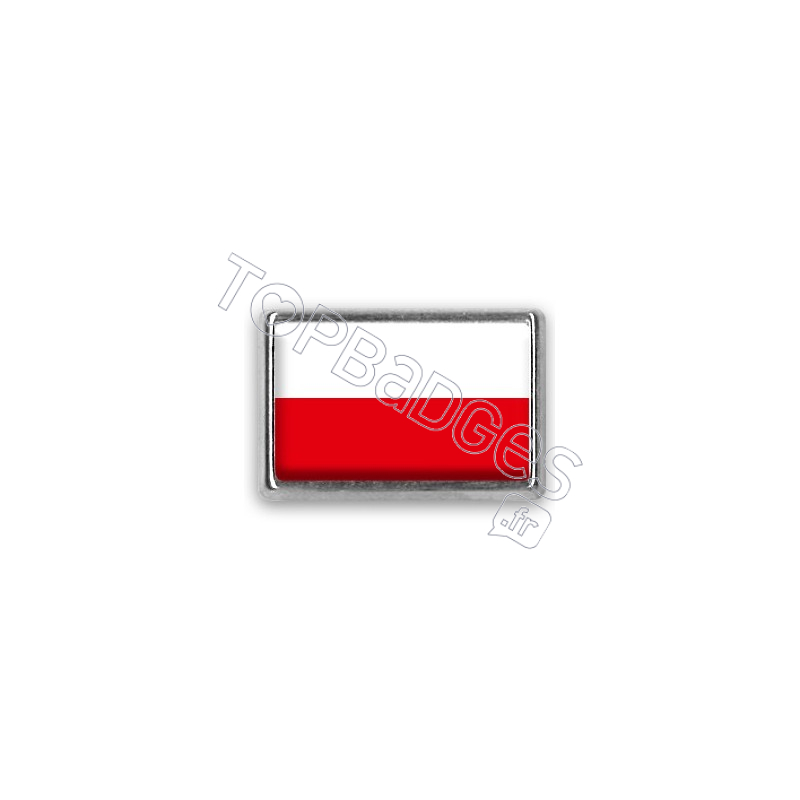 Pins rectangle : Drapeau Pologne