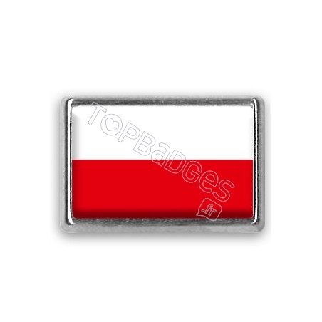 Pins rectangle : Drapeau Pologne