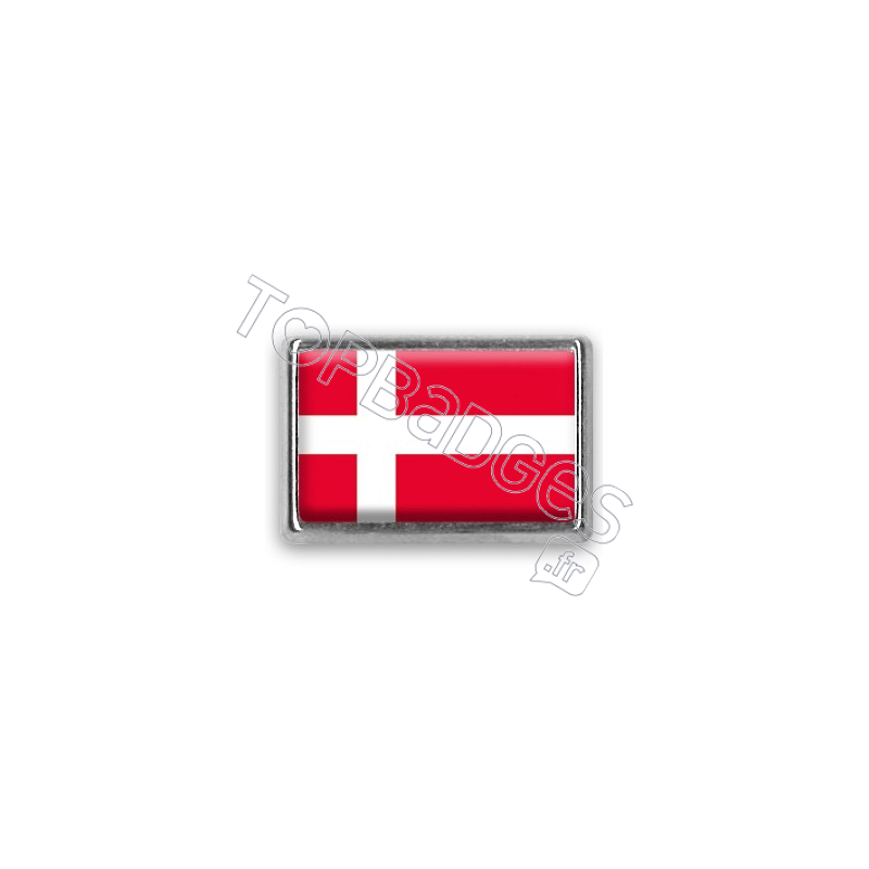 Pins rectangle : Drapeau Danemark