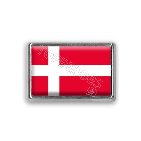 Pins rectangle : Drapeau Danemark