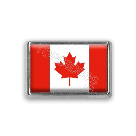 Pins rectangle : Drapeau Canada