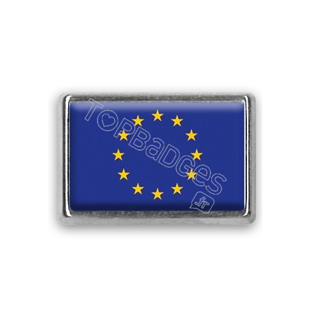 Pins rectangle  : Drapeau Union Européenne