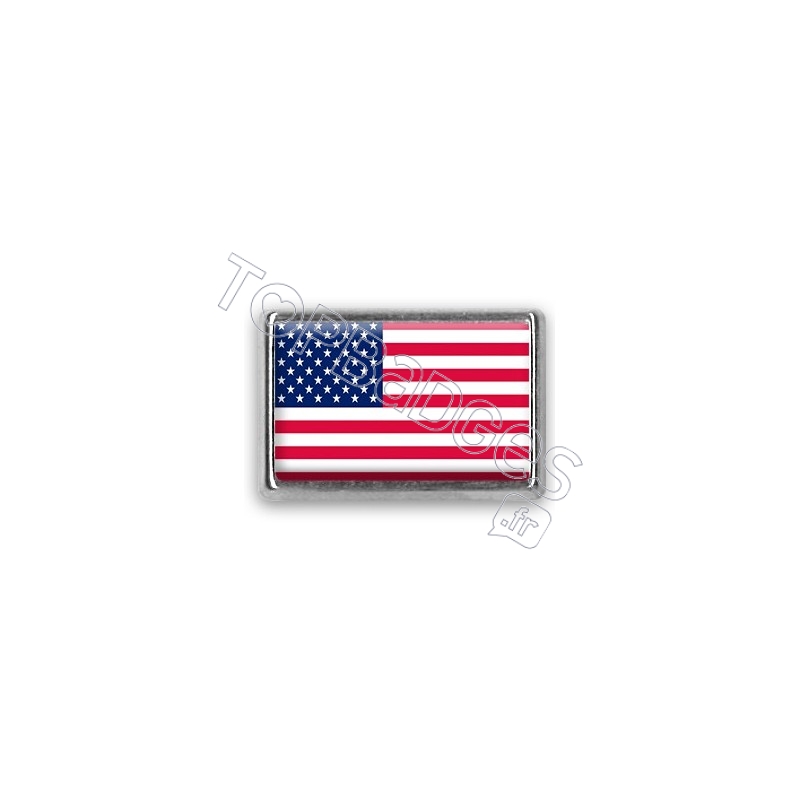 Pins chromé drapeau d'Amérique
