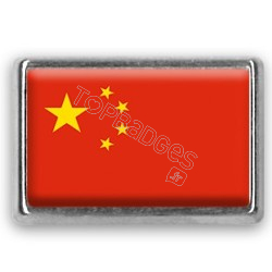 Pins rectangle : Drapeau Chine