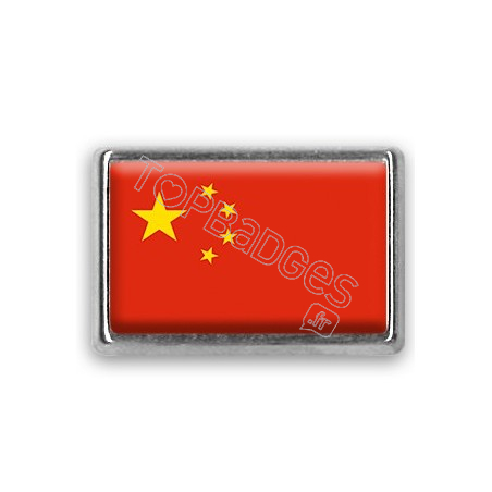 Pins rectangle : Drapeau Chine