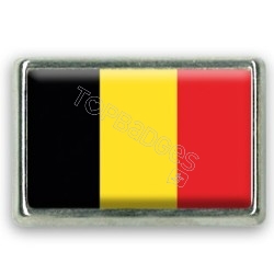 Pins rectangle : Drapeau Belgique