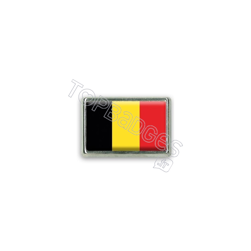 Pins rectangle : Drapeau Belgique