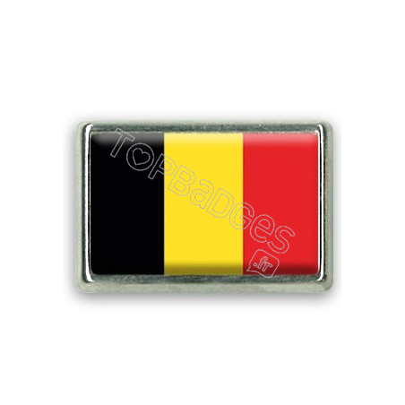 Pins rectangle : Drapeau Belgique