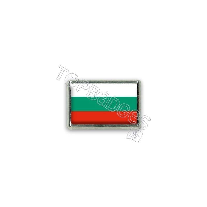 Pins rectangle : Drapeau Bulgarie