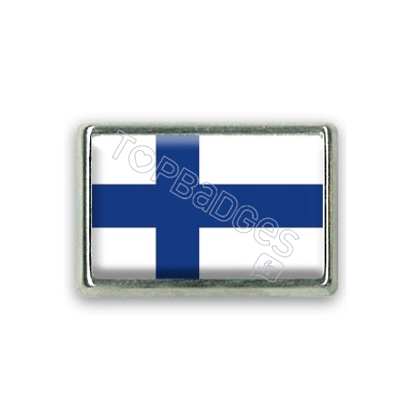 Pins rectangle : Drapeau Finlande