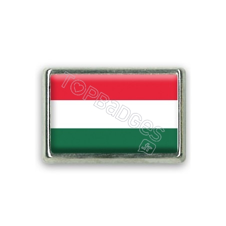 Pins rectangle : Drapeau Hongrie