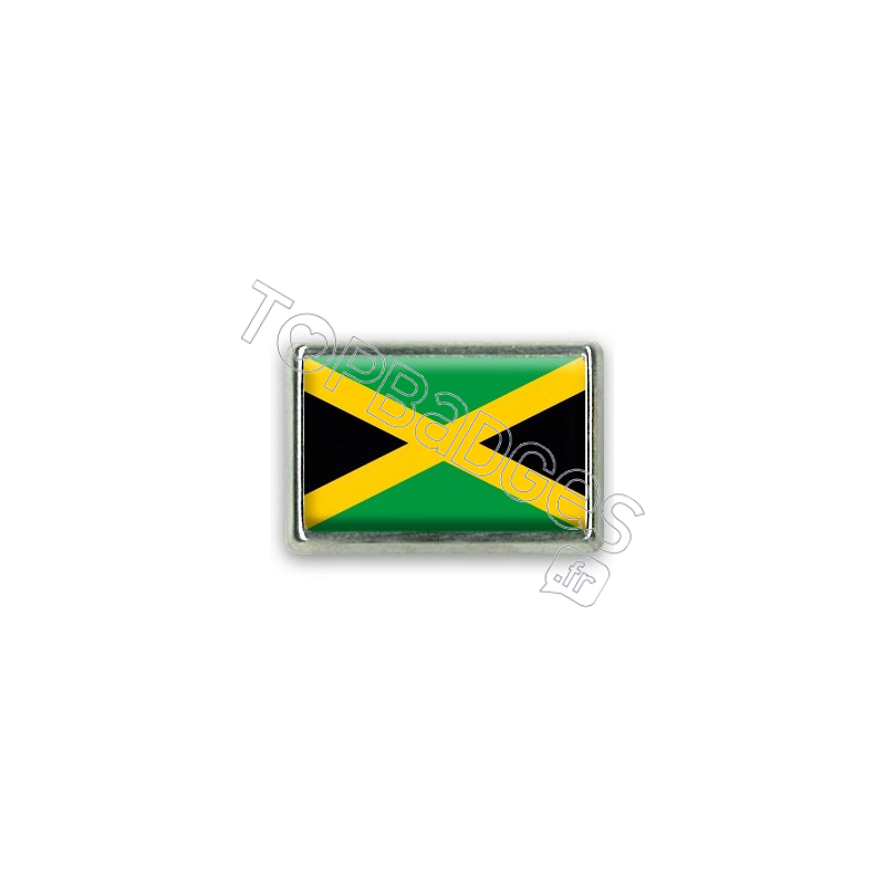 Pins rectangle : Drapeau Jamaïque