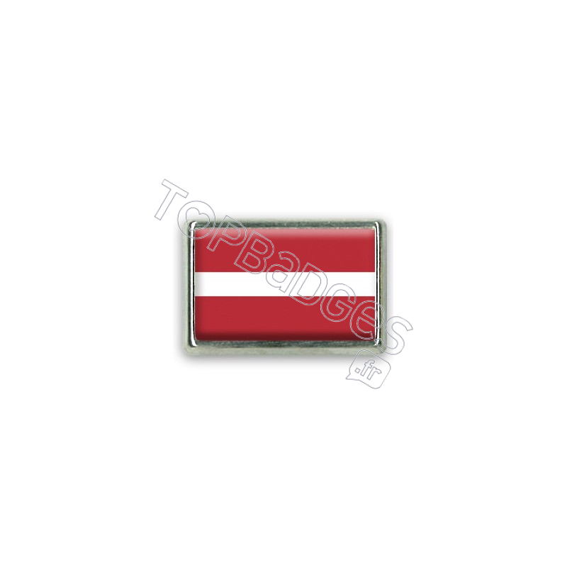 Pins rectangle : Drapeau Lettonie